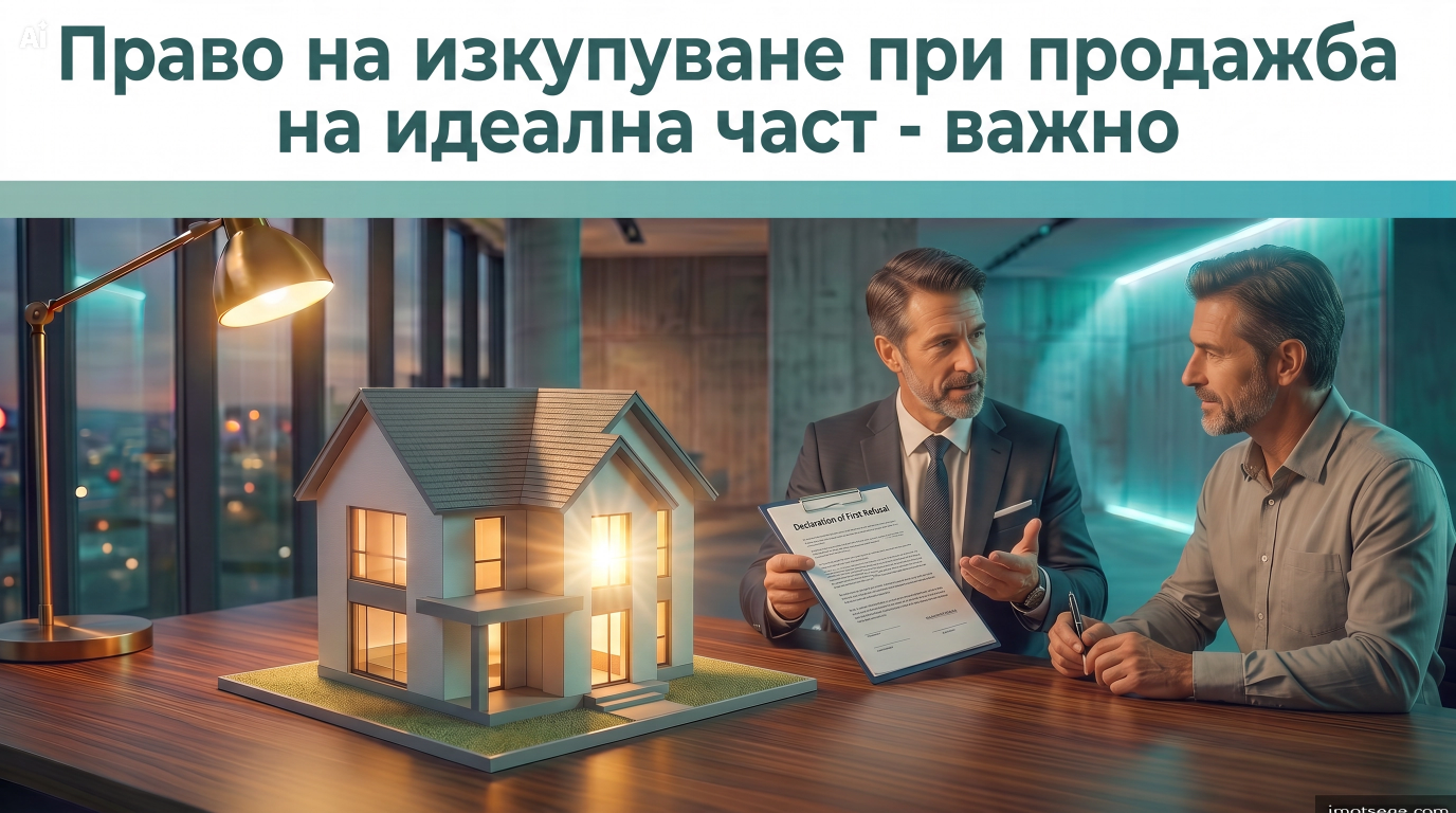 Право на изкупуване при продажба на идеална част - важно